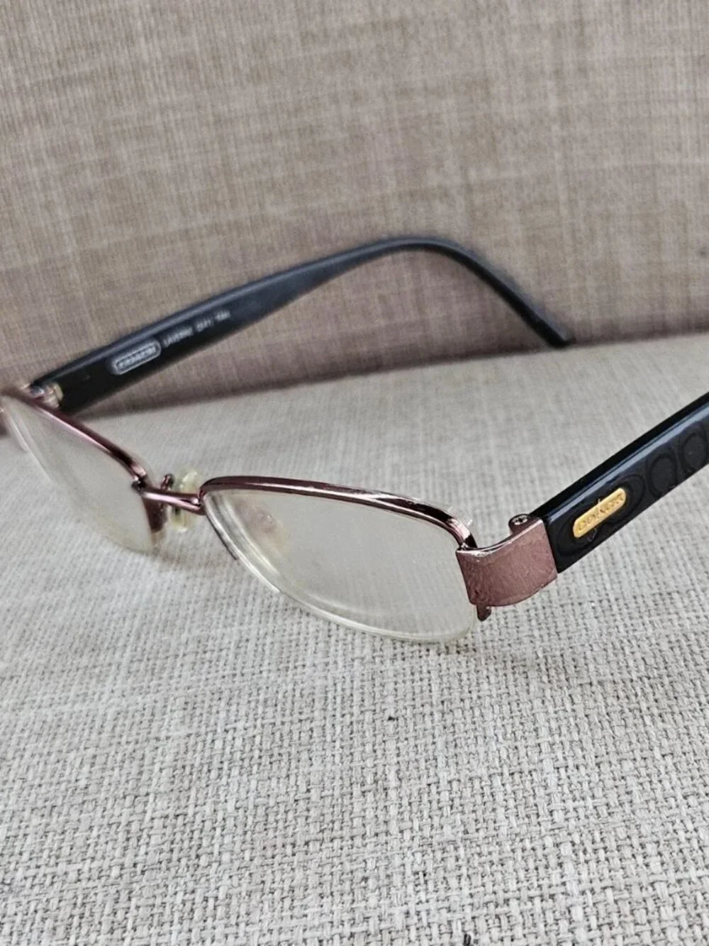 Coach Women Eyeglasses Frame Half Rim Glasses Eyewear LAVERNE 247 Tan